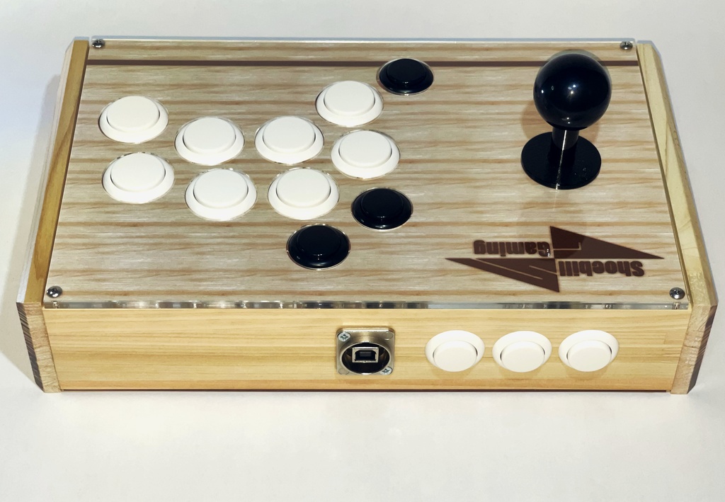 木製フレームアーケードコントローラー 桧(ヒノキ)