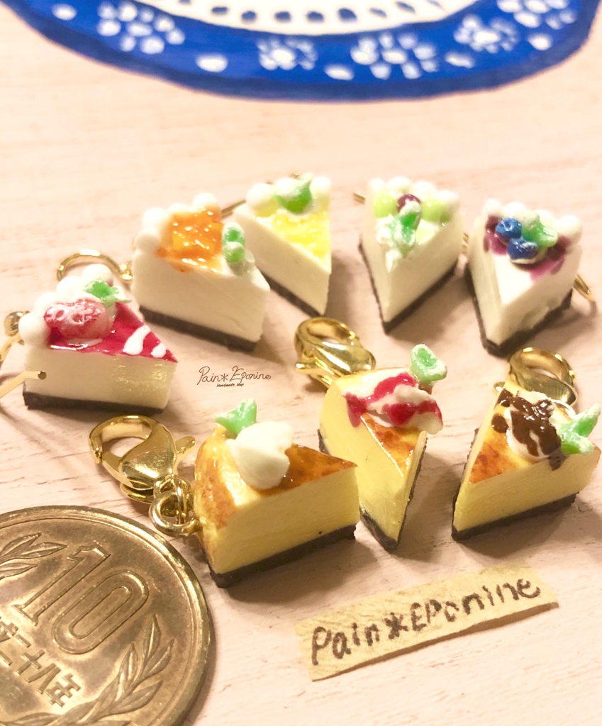 【片耳】カラフルパレットチーズケーキピアス