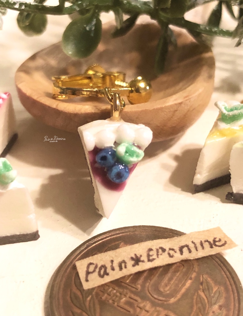 【片耳】カラフルパレットチーズケーキイヤリング