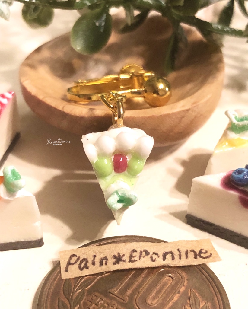 【片耳】カラフルパレットチーズケーキイヤリング