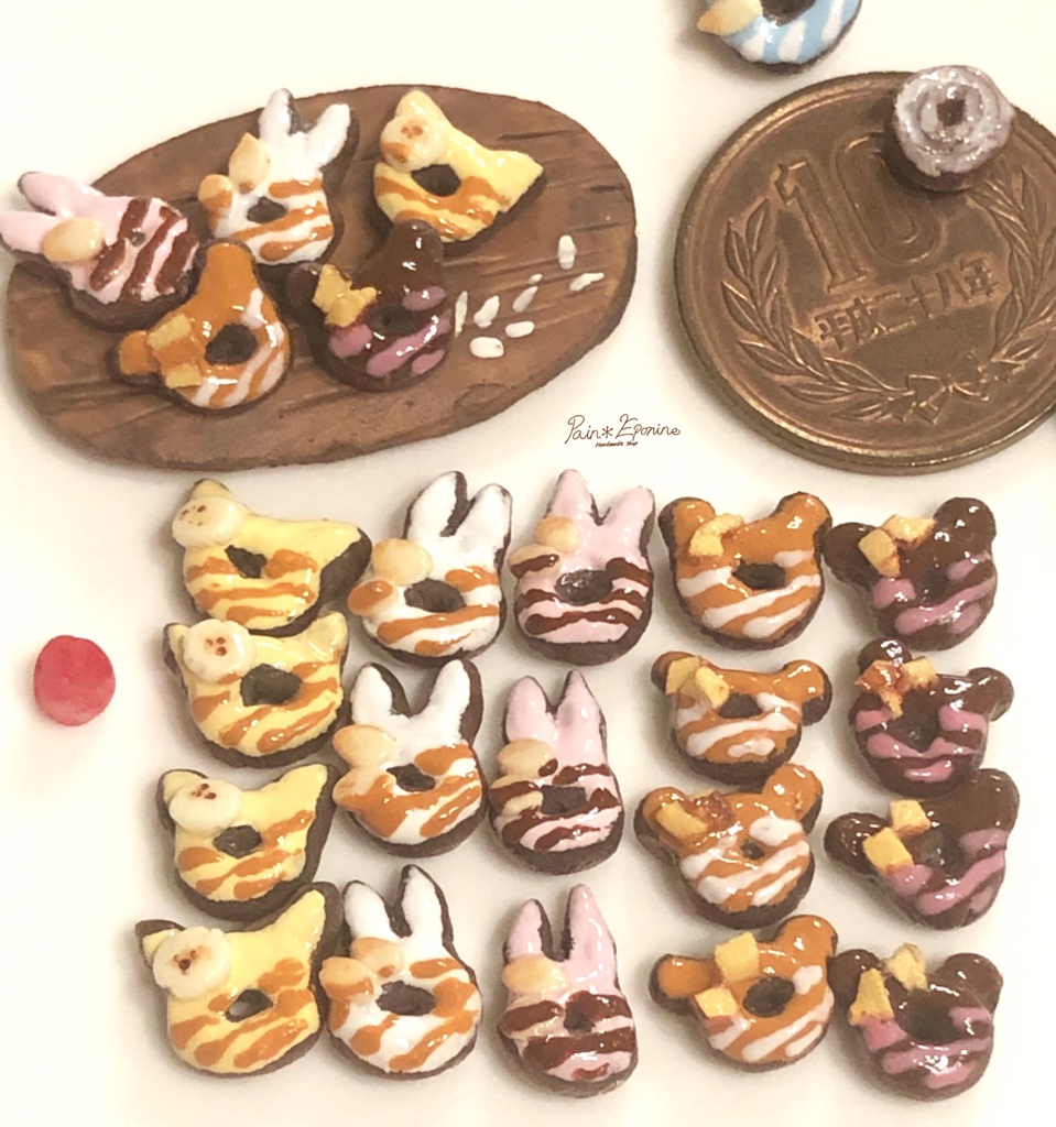 【1個~】選べるカラフルチョコドーナツ(アニマル)