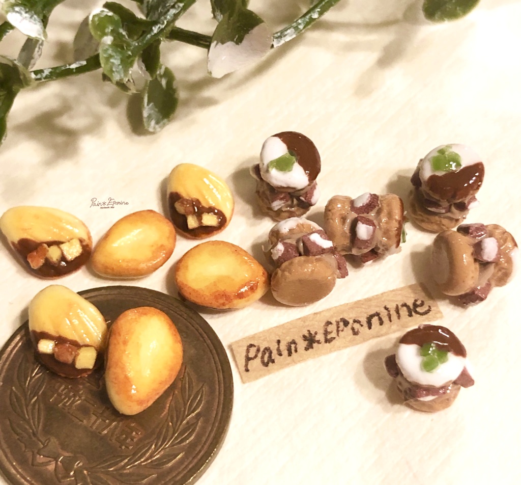 【2個セット】ミニチュアマカロンとマドレーヌB