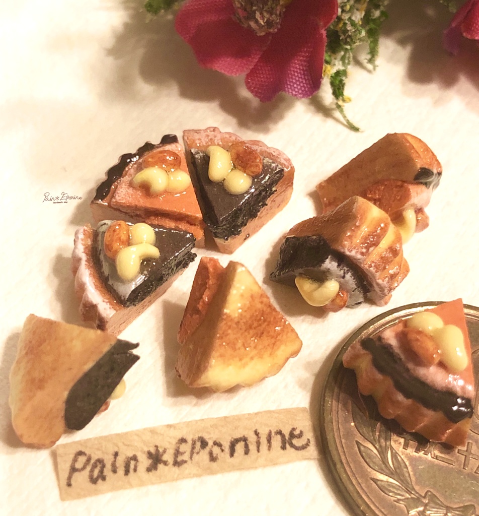 【2個セット】ミニチュアカボチャとチョコのミニタルト