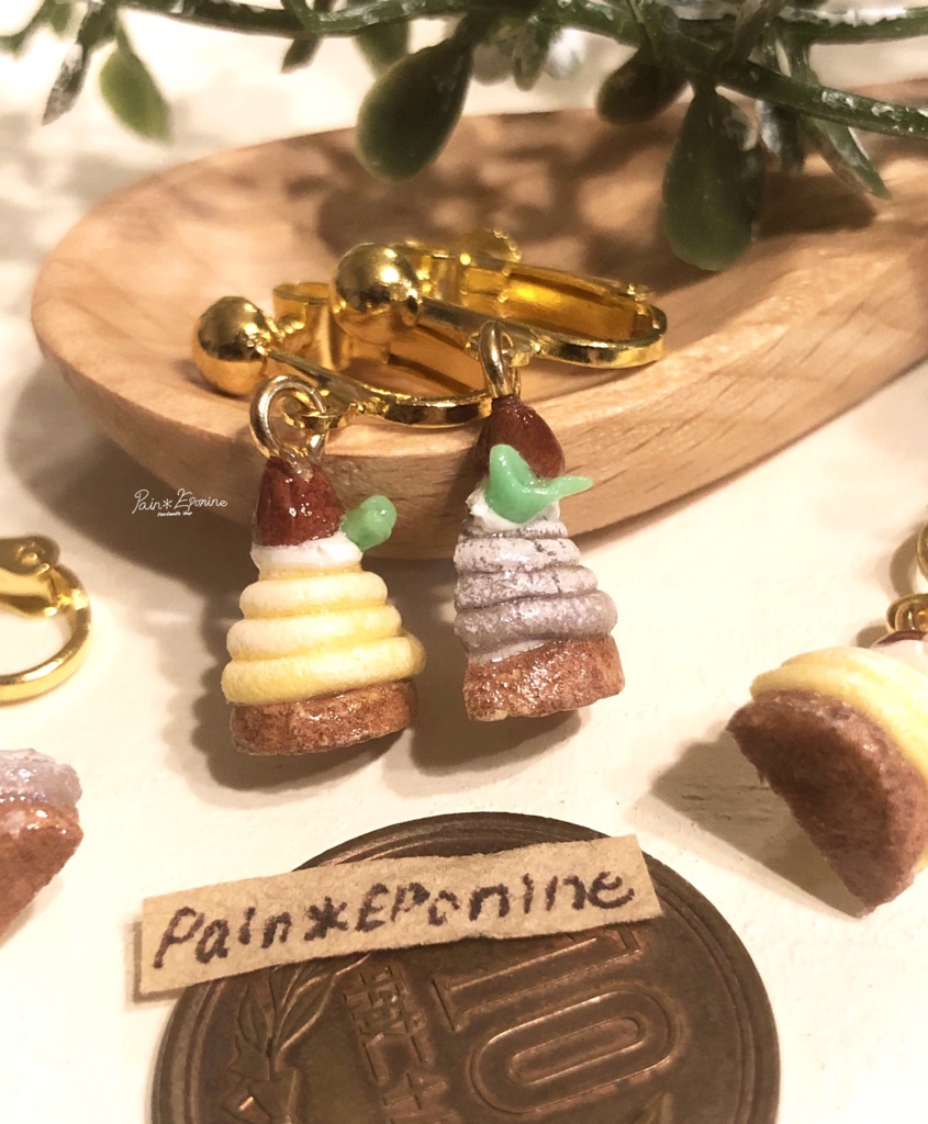 ハーフサイズモンブランイヤリング:断面