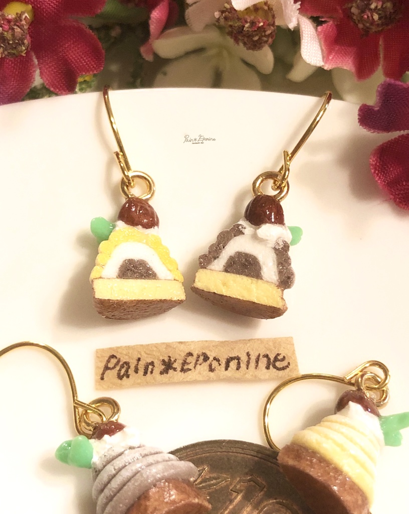 ハーフサイズモンブランイヤリング:断面