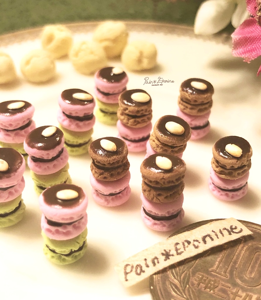 ちっちゃなマカロンタワーピアス