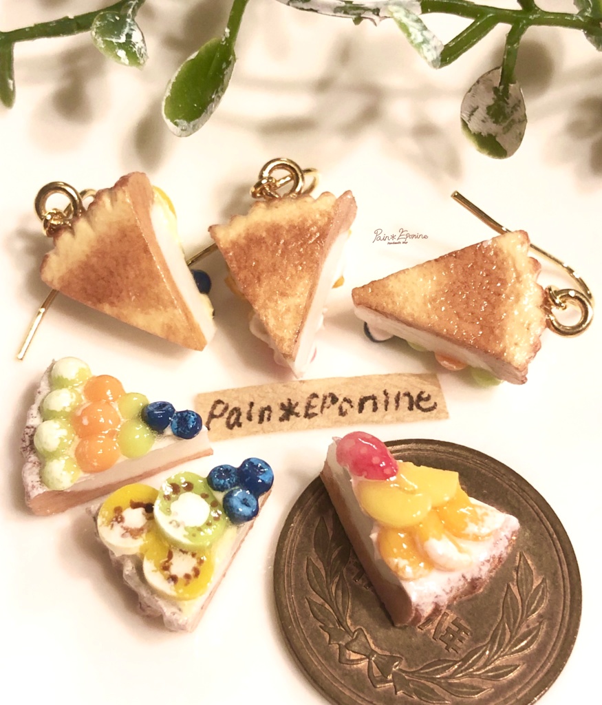 【片耳】カットフルーツタルトBピアス