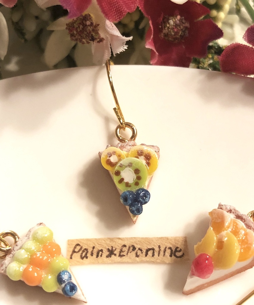 【片耳】カットフルーツタルトBピアス