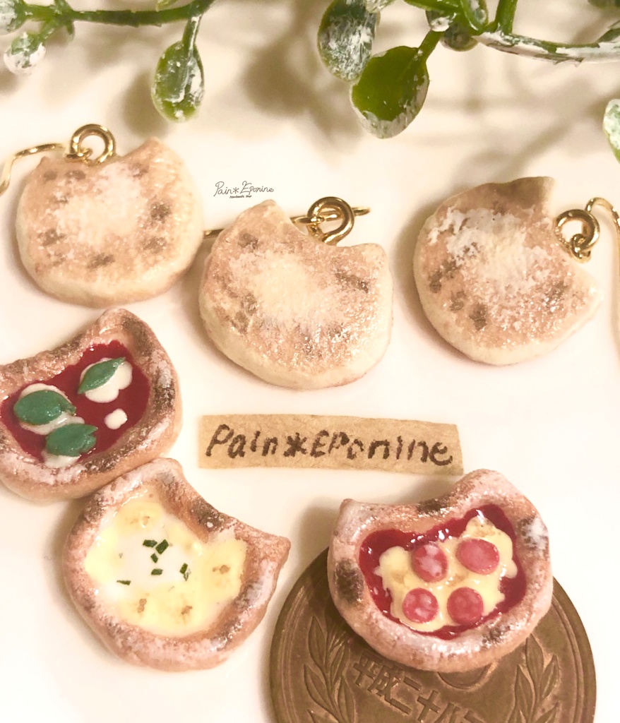 【片耳】にゃんこピザピアス