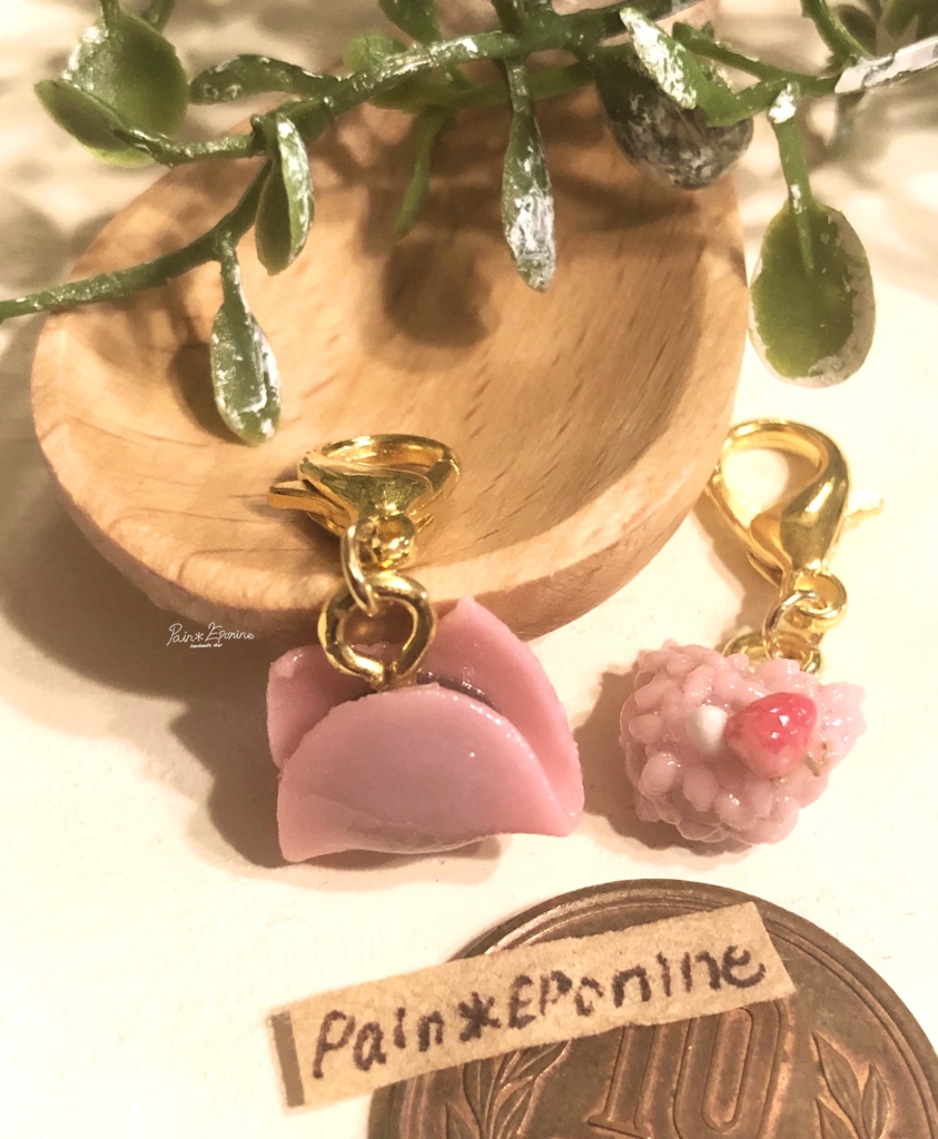 にゃんこ桜餅チャーム:関東風