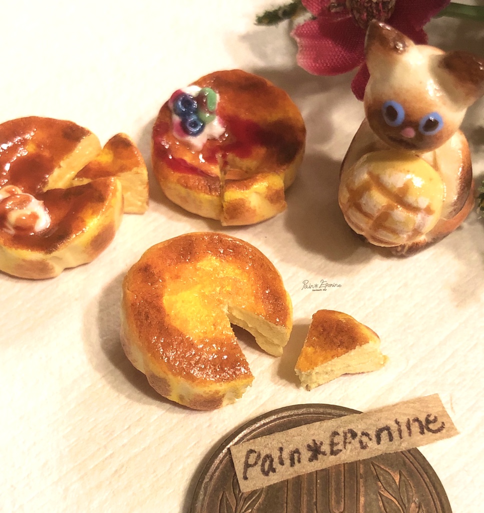 【ミニチュア】バスクチーズケーキセット(ブルーベリー)