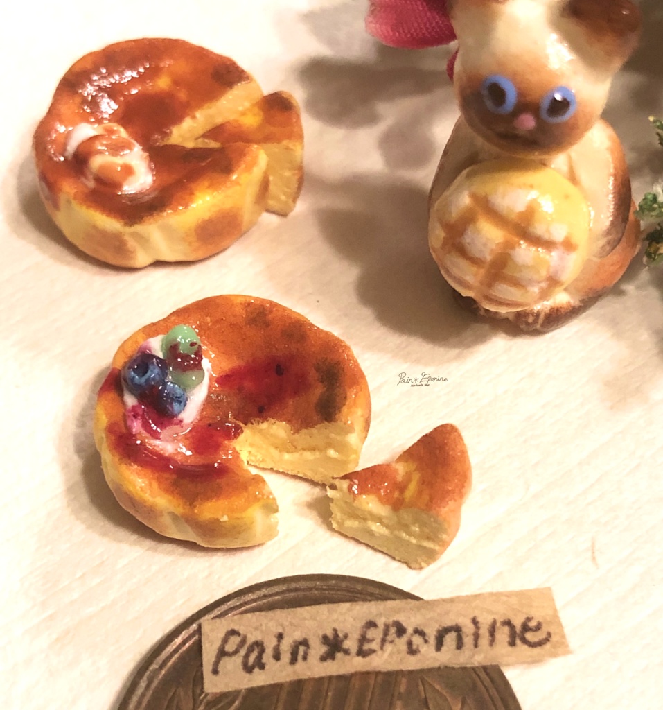 【ミニチュア】バスクチーズケーキセット(ブルーベリー)