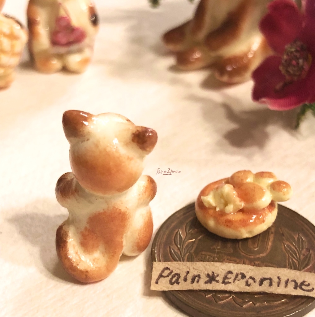 【*受注制作】食いしん坊な仔猫パン:シャム(うずまきデニッシュ)