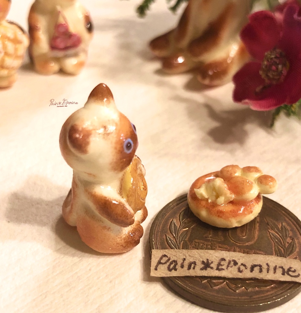 【*受注制作】食いしん坊な仔猫パン:シャム(うずまきデニッシュ)