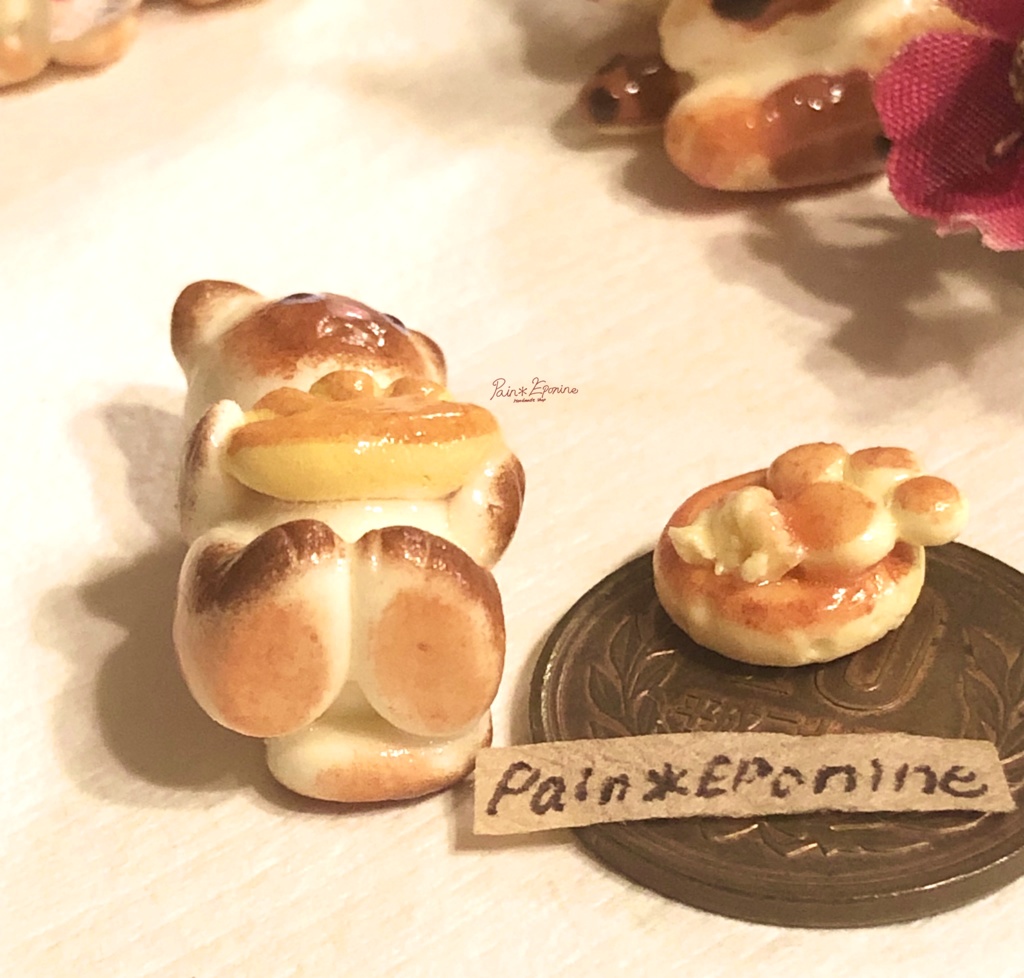 【*受注制作】食いしん坊な仔猫パン:シャム(クリームパン)