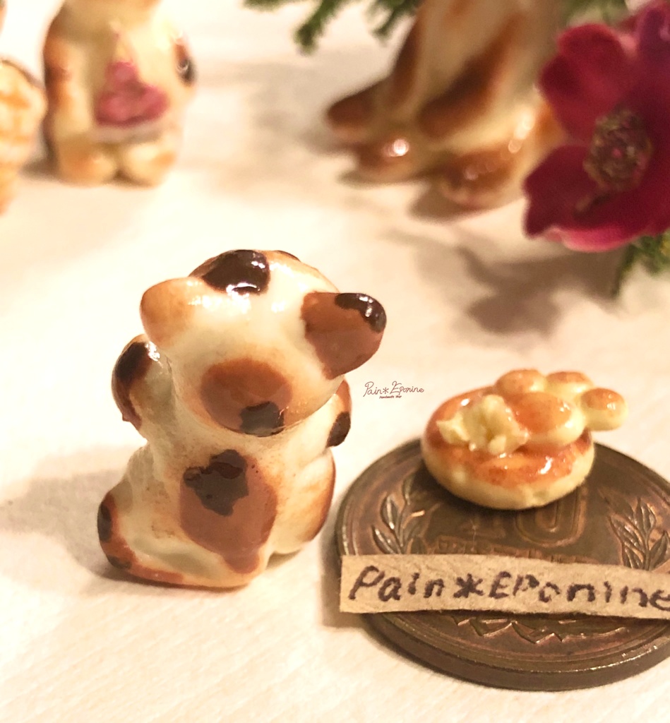 【*受注制作】食いしん坊な仔猫パン:三毛(クリームパン)