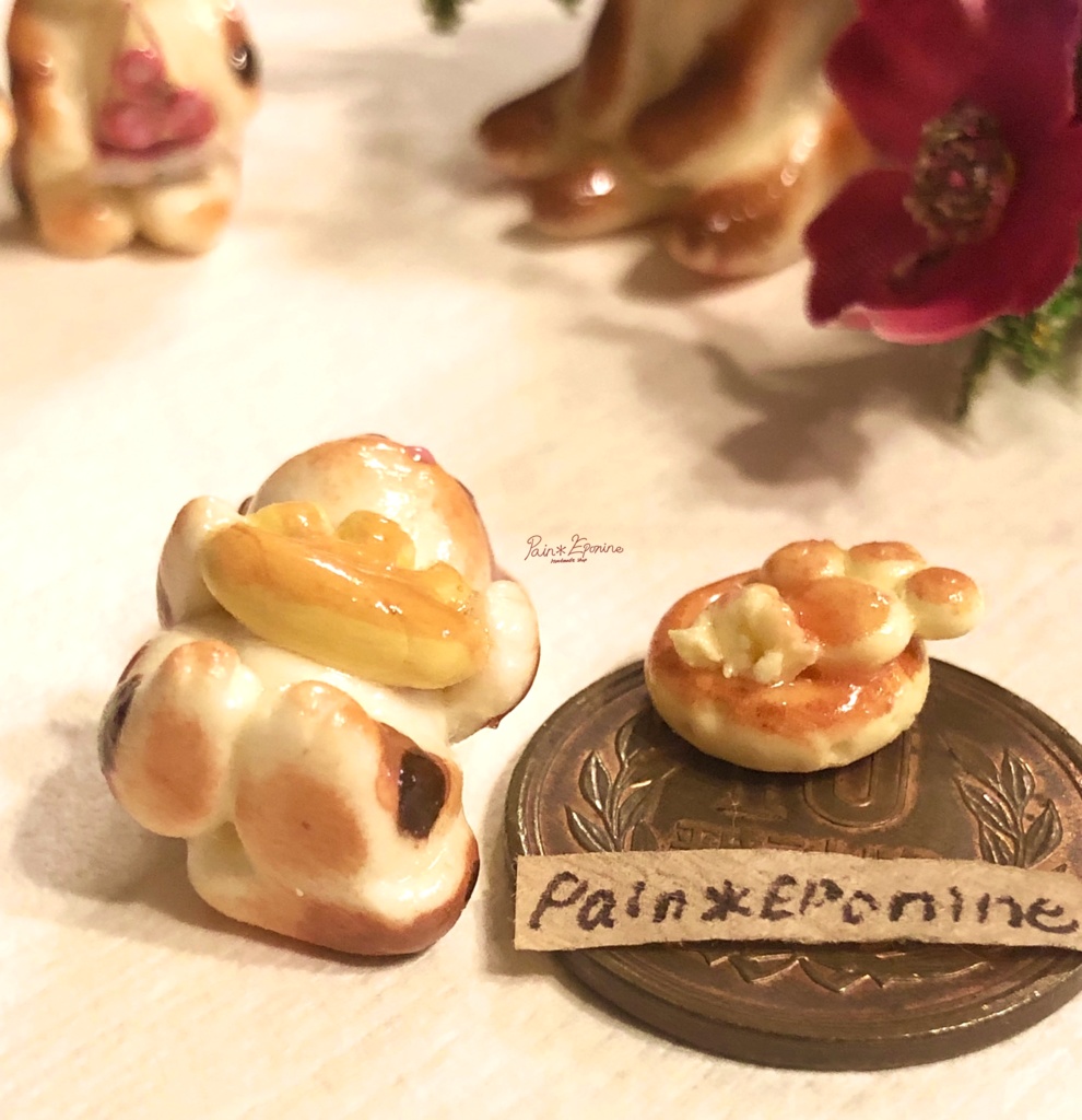 【*受注制作】食いしん坊な仔猫パン:三毛(クリームパン)