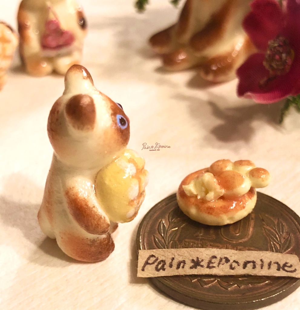 【*受注制作】食いしん坊な仔猫パン:シャム(メロンパン)