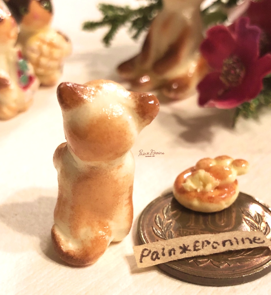 【*受注制作】食いしん坊な仔猫パン:シャム(ペパロニピザ)