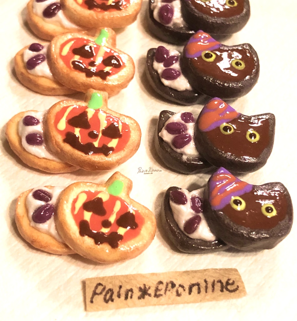 【片耳】ハロウィンレーズンバターサンドピアス