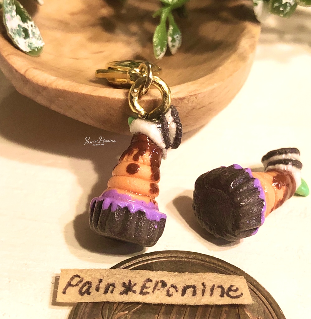 ハロウィンかぼちゃのモンブランチャーム