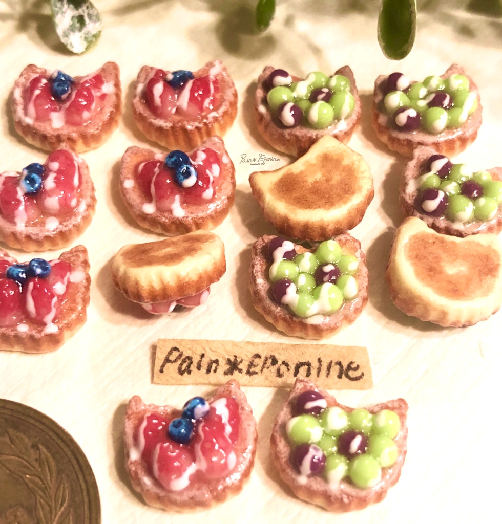 【ミニチュア】選べるにゃんこフルーツタルト