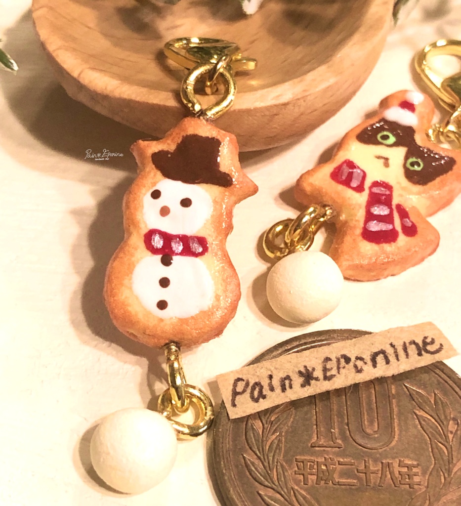 クリスマスクッキーチャーム：スノーマン paineponine BOOTH