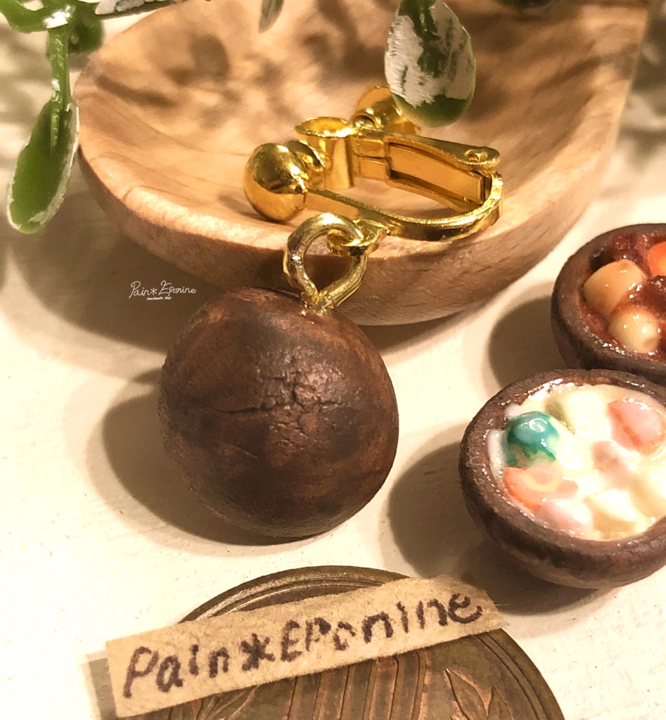 【片耳】クリームシチューイヤリング