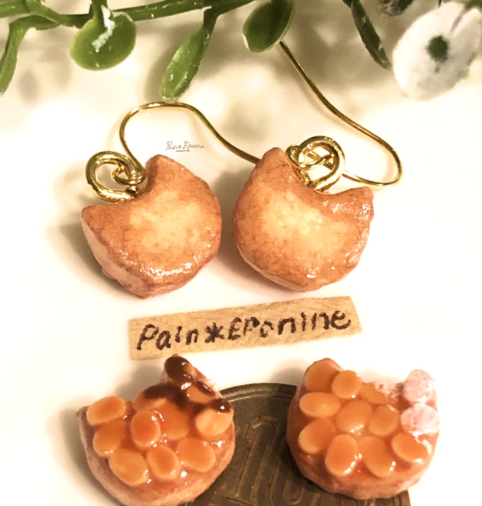 【片耳】にゃんこフロランタンピアス