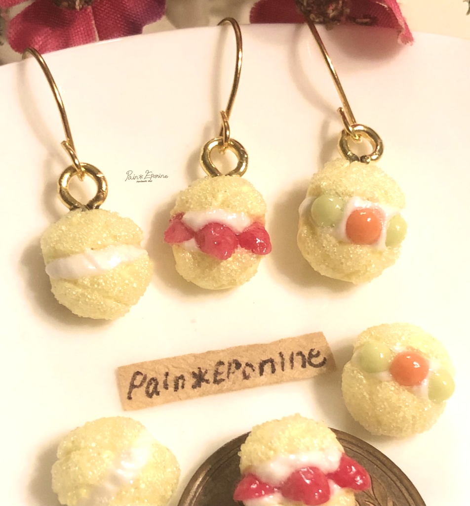 【片耳】メロンパンサンドピアス