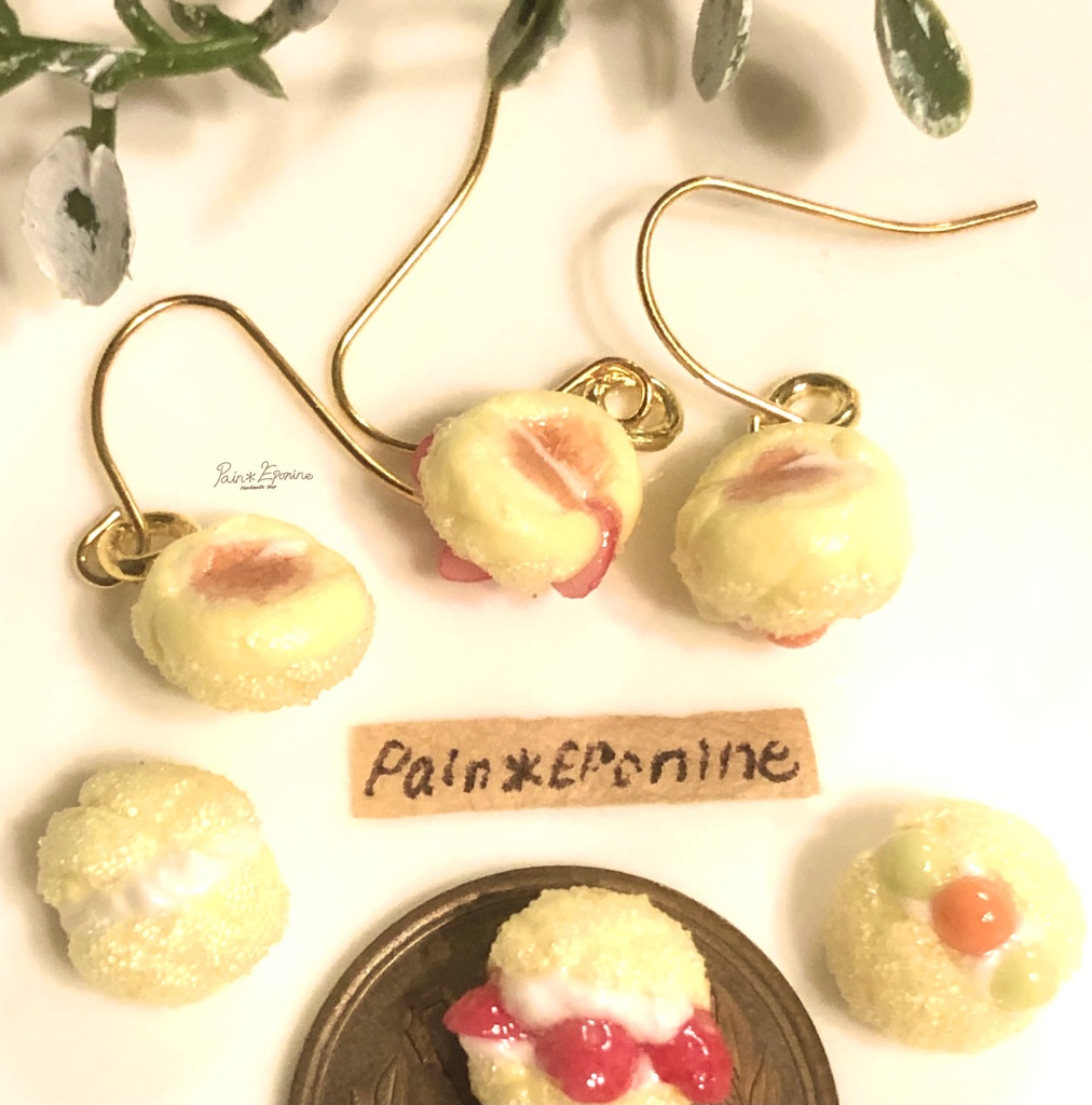 【片耳】メロンパンサンドピアス