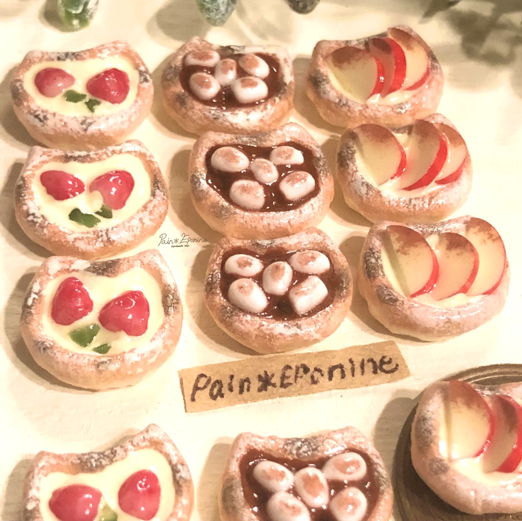 【チョコマシュマロ】にゃんこスイーツピザチャームorストラップ