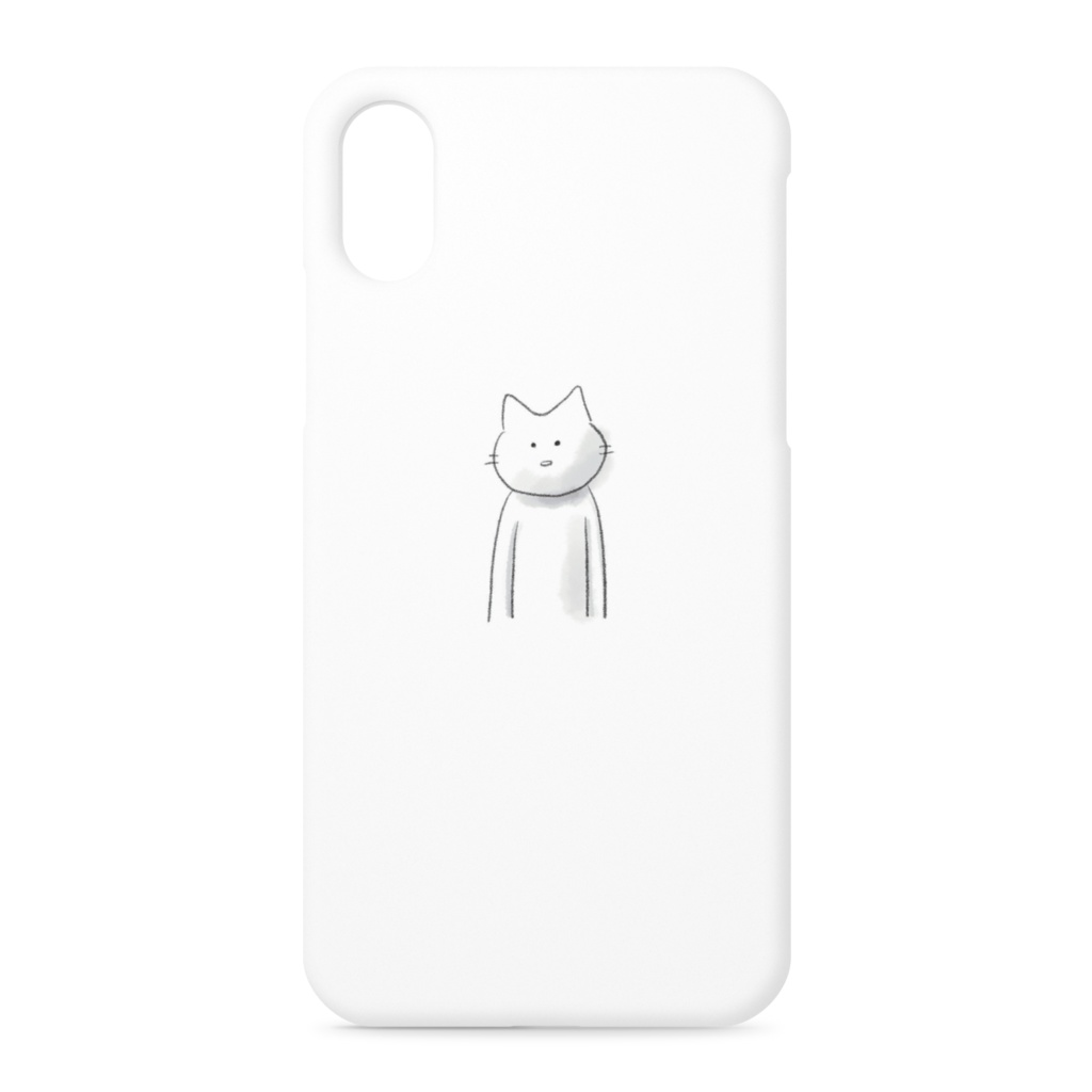 何かを見た猫iPhoneケース