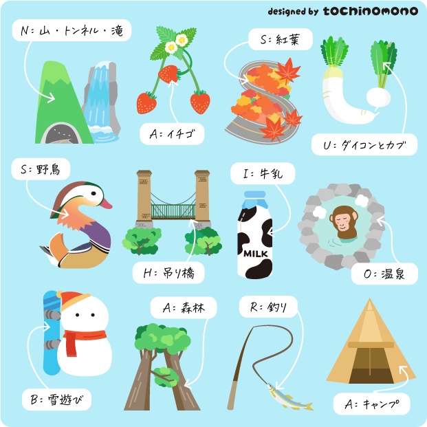 NASUSHIOBARAアルファベット【Tシャツ】