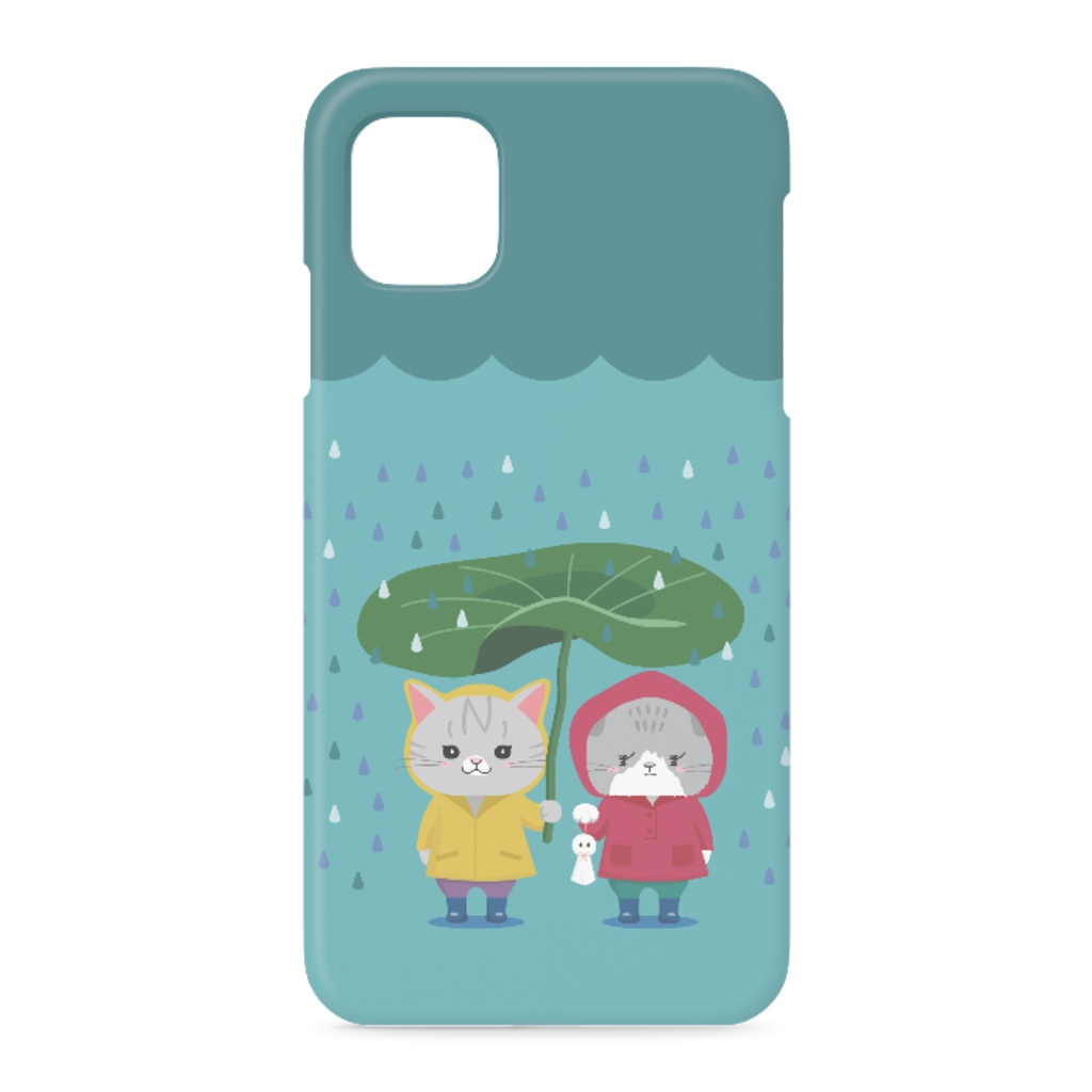 雨の日のナナとスー【iPhoneケース- 側面印刷あり】