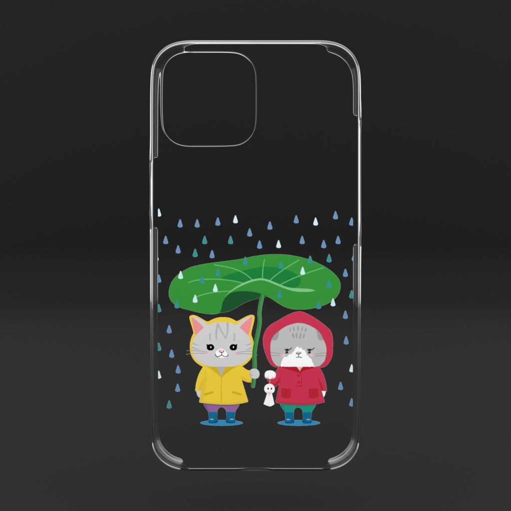 雨の日のナナとスー【クリアiPhoneケース】