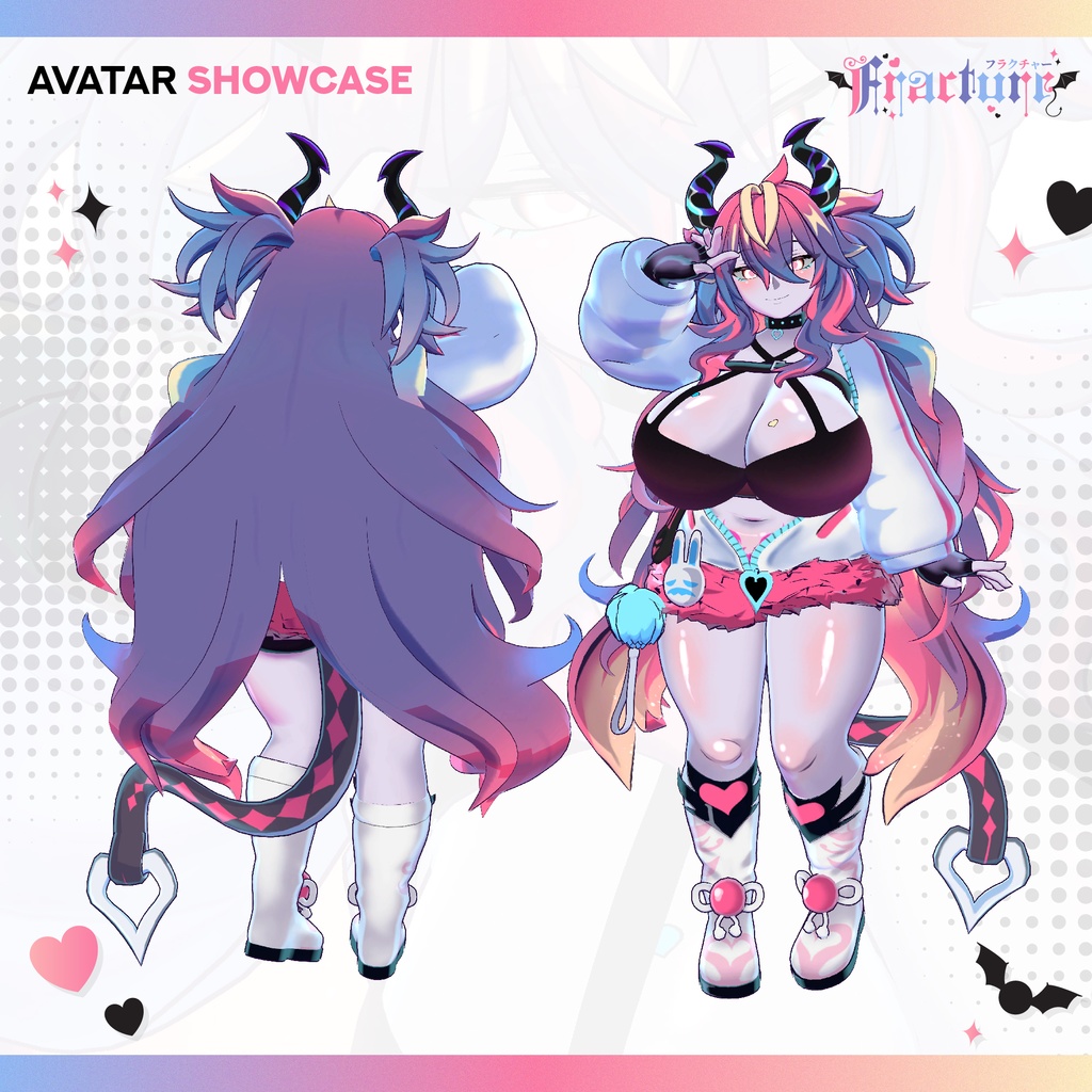 オリジナル3Dモデル「フラクチャー」~FRACTURE~ VRM+VRC対応