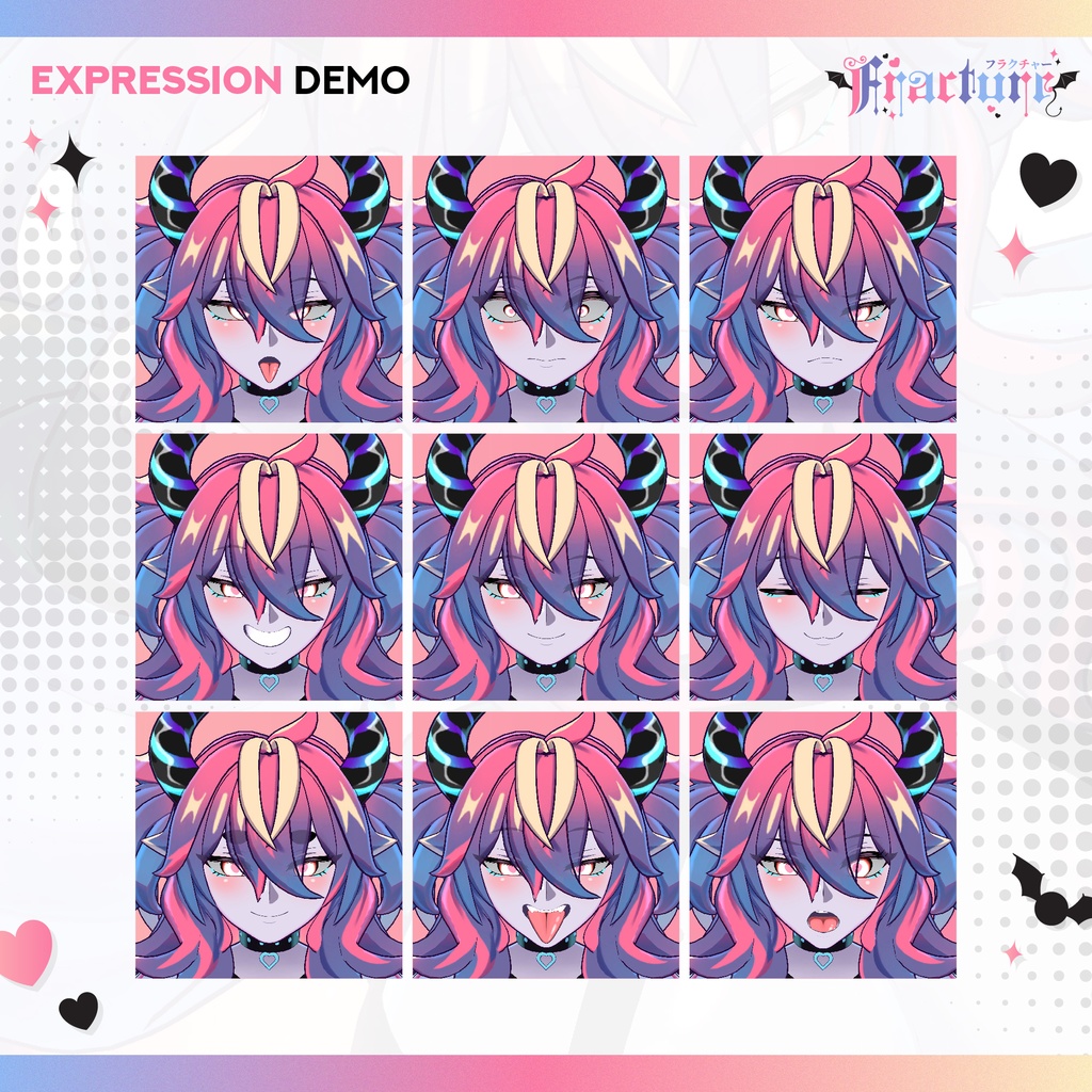 オリジナル3Dモデル「フラクチャー」~FRACTURE~ VRM+VRC対応