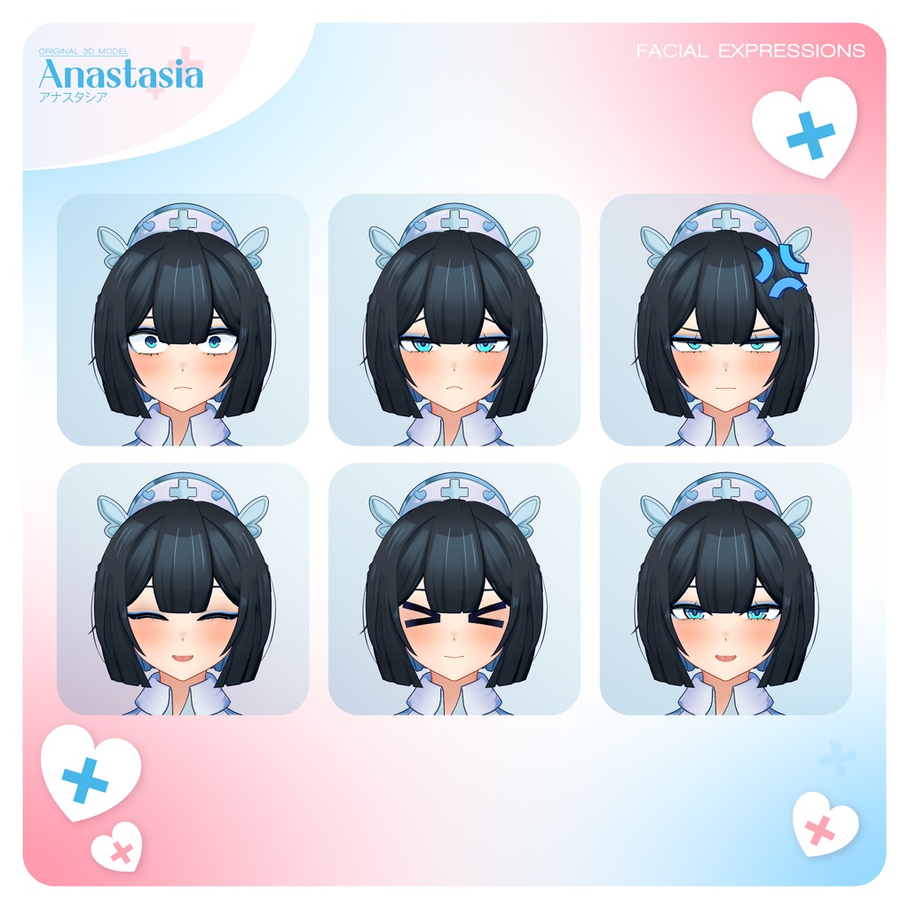オリジナル3Dモデル「アナスタシア」~ANASTASIA~ VRC+VRM+Warudo対応