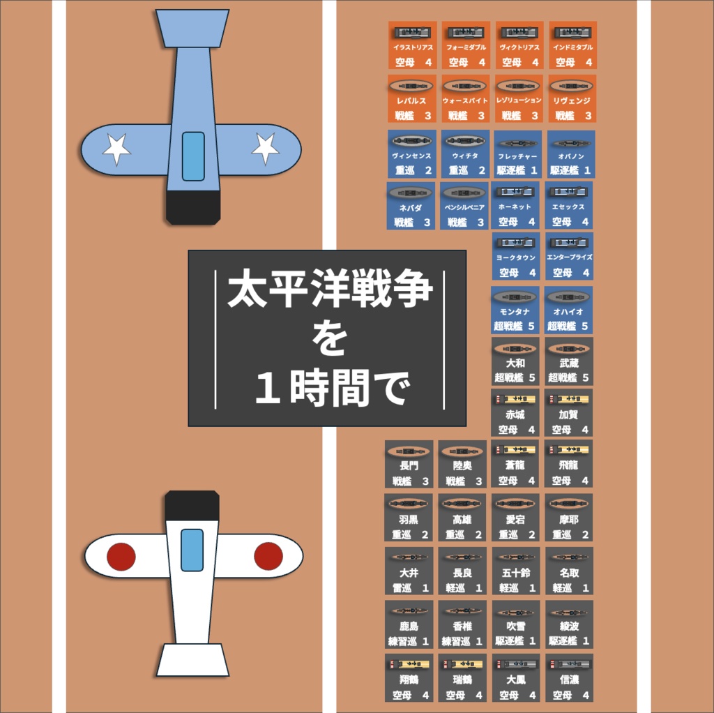 『ウォーゲーム』太平洋戦争を1時間で