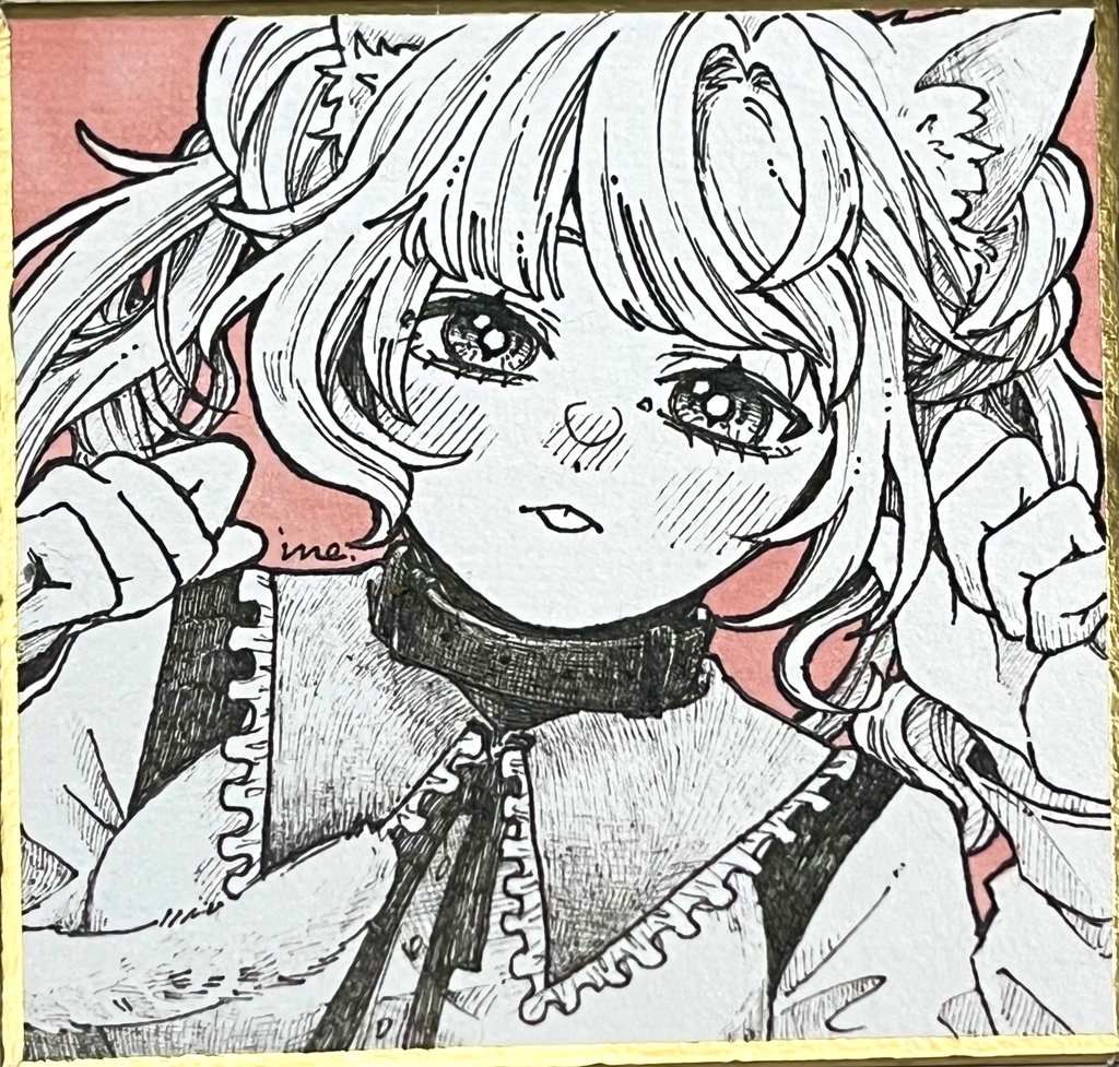 【訳アリ】創作イラスト 豆色紙 アナログ原画