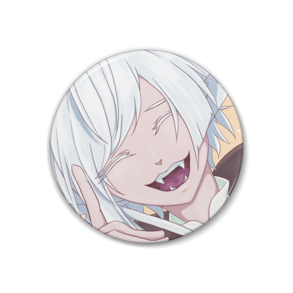 白瀬とうふ（にこにこ）缶バッジ