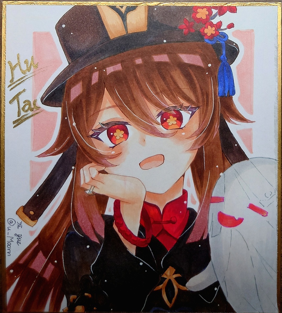 【原神】手描きミニ色紙