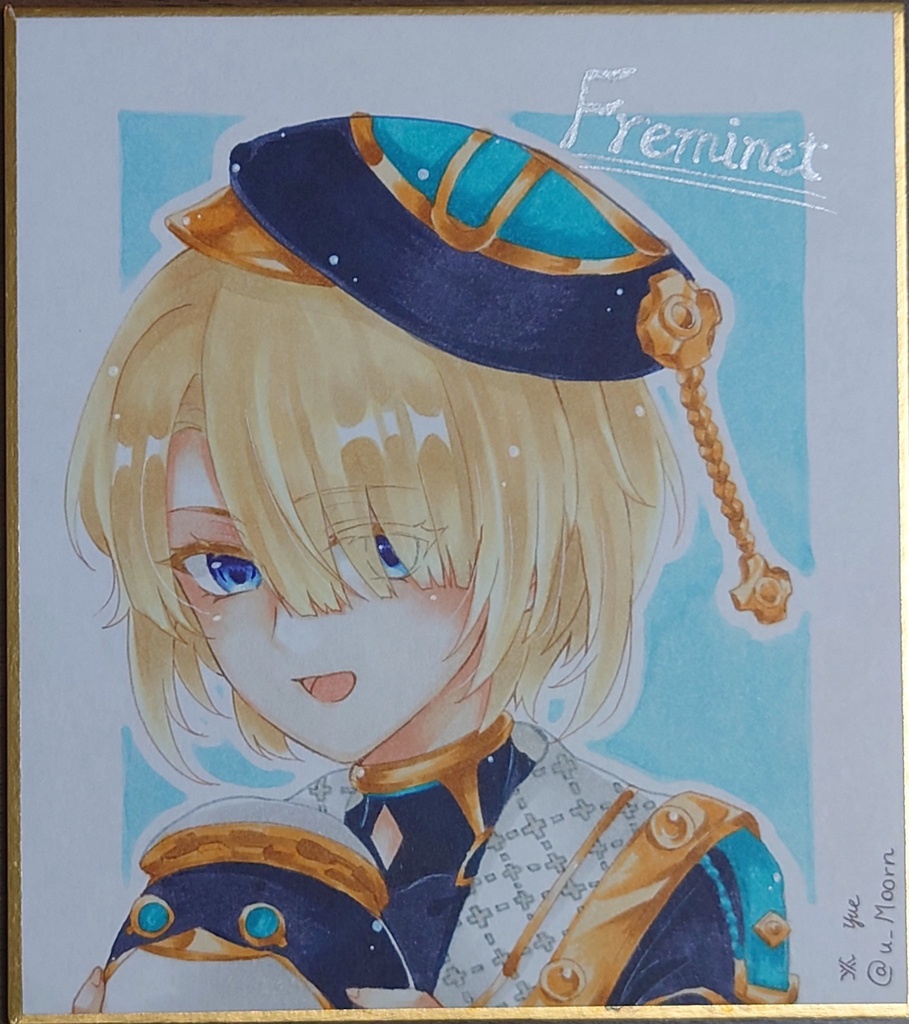 【原神】手描きミニ色紙