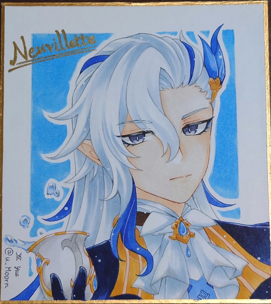 【原神】手描きミニ色紙