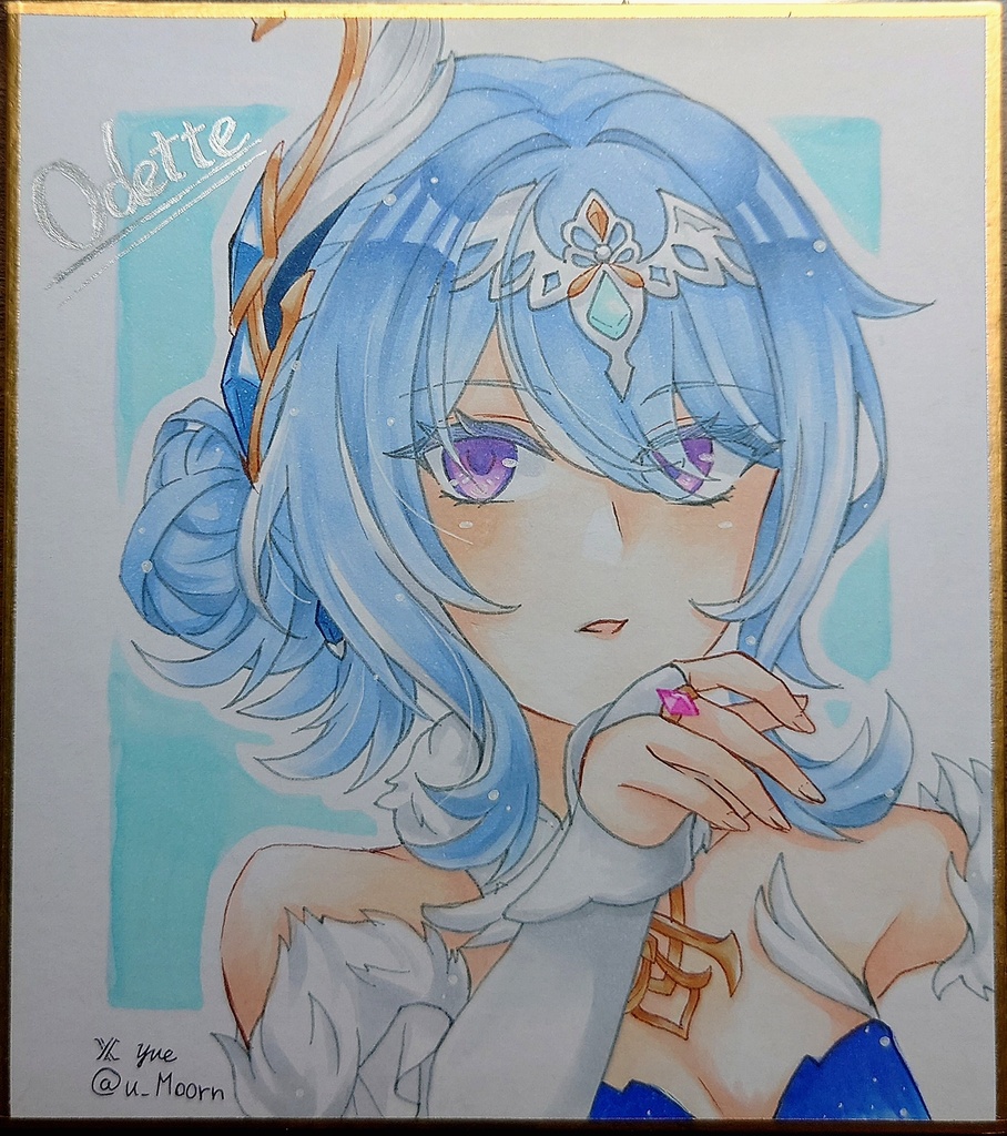 【原神】手描きミニ色紙