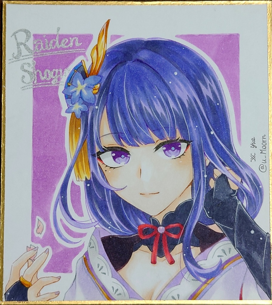 【原神】手描きミニ色紙