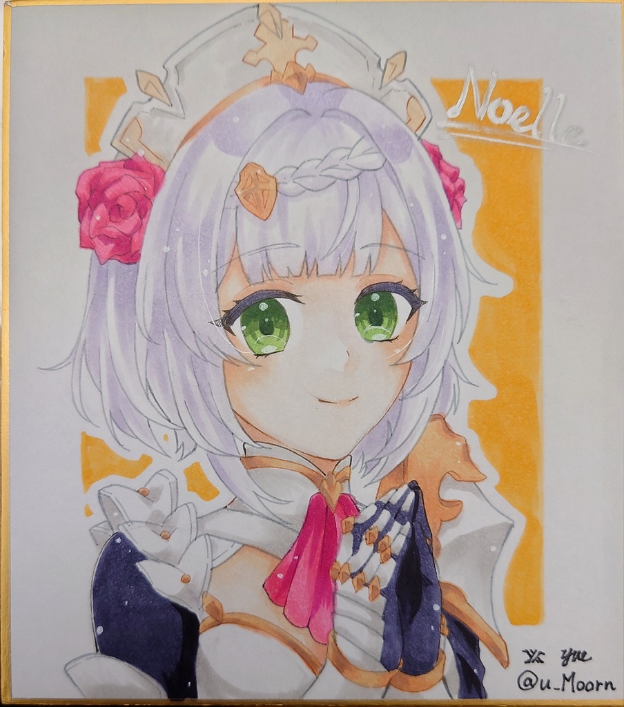 【原神】手描きミニ色紙