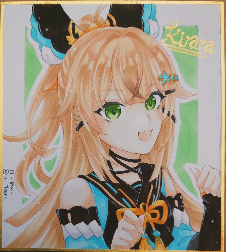 【原神】手描きミニ色紙