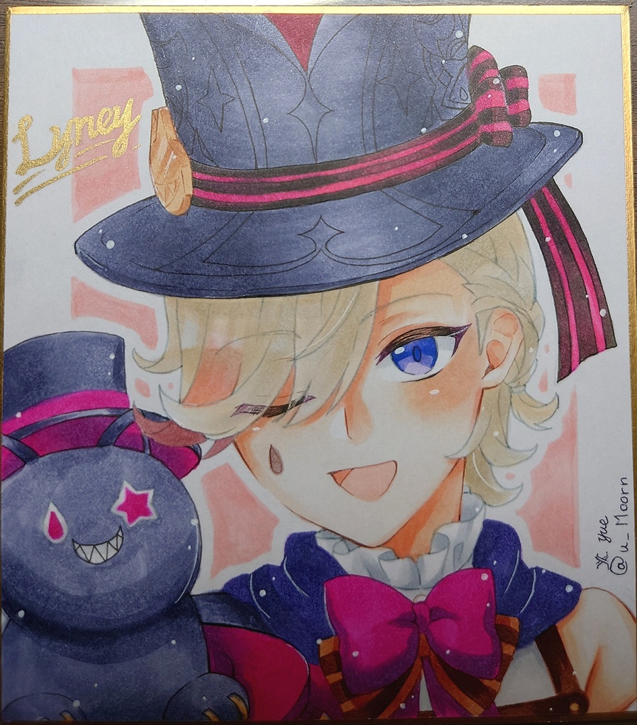 【原神】手描きミニ色紙